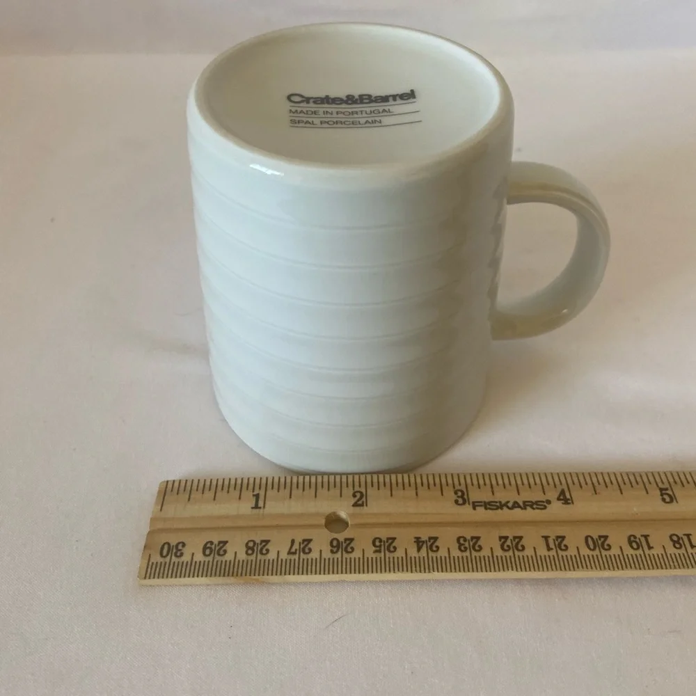 (4) Crate&Barrel white mugs